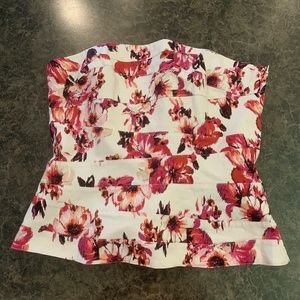 3/ $25 WHBM Strapless Bustier Sz. 6 Floral